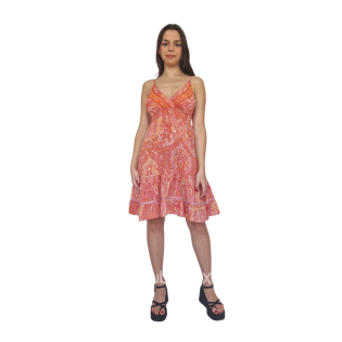 Κοντό φόρεμα μεταξωτό με τιράντες